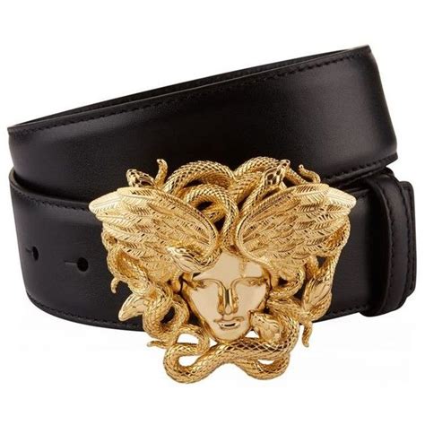 versace collection brown signature belt|Versace medusa snake wings belt.